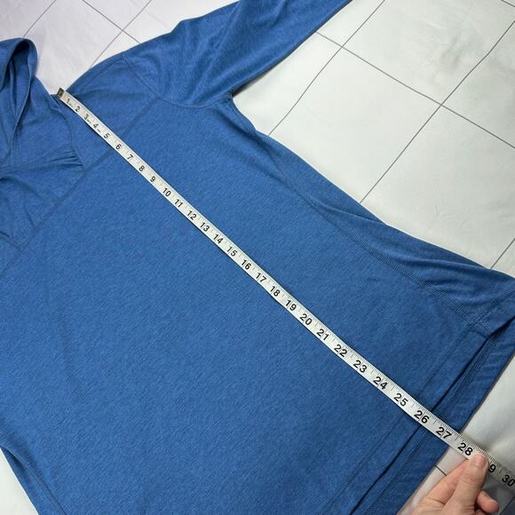 Stio Divide Lightweight Pullover Hoodie Womens XL Blue Stretch Long Sleeve Sun - Picture 6 of 6